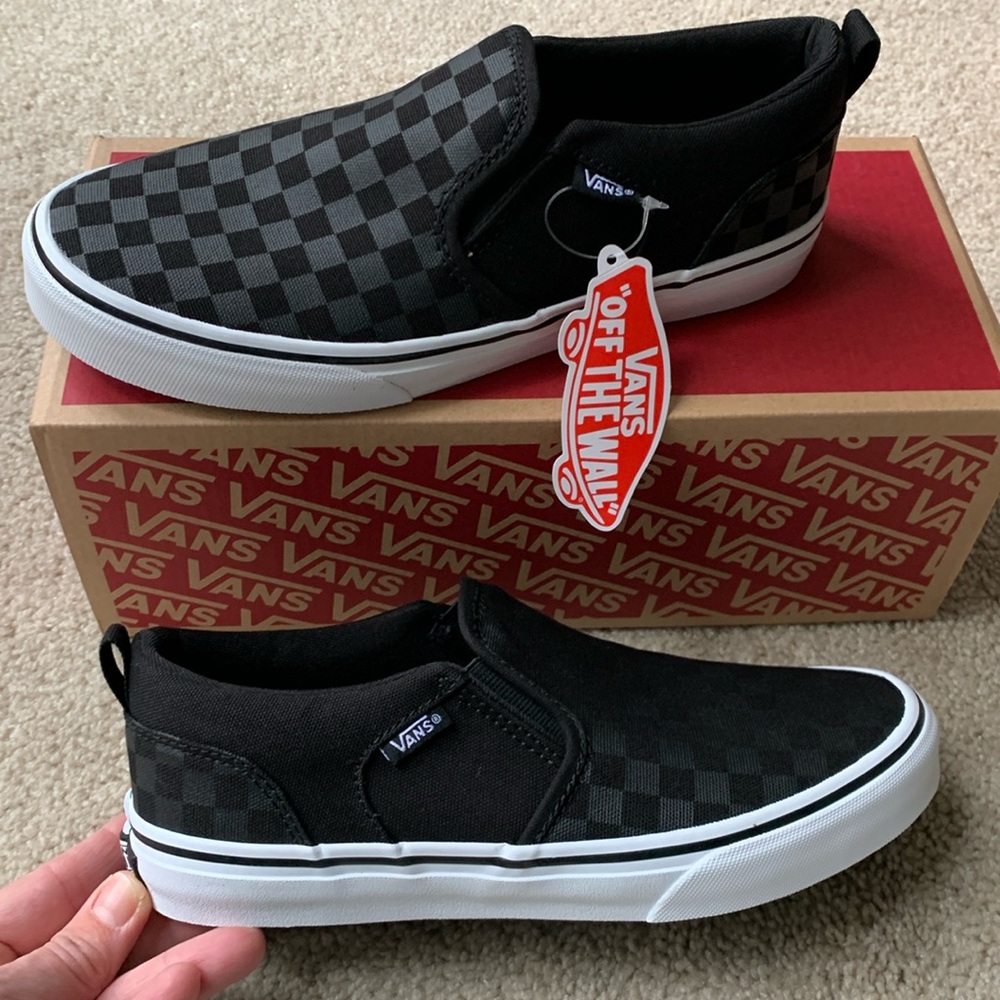 Vans Asher Slip On Shoes Youth Size 3.0 NWT